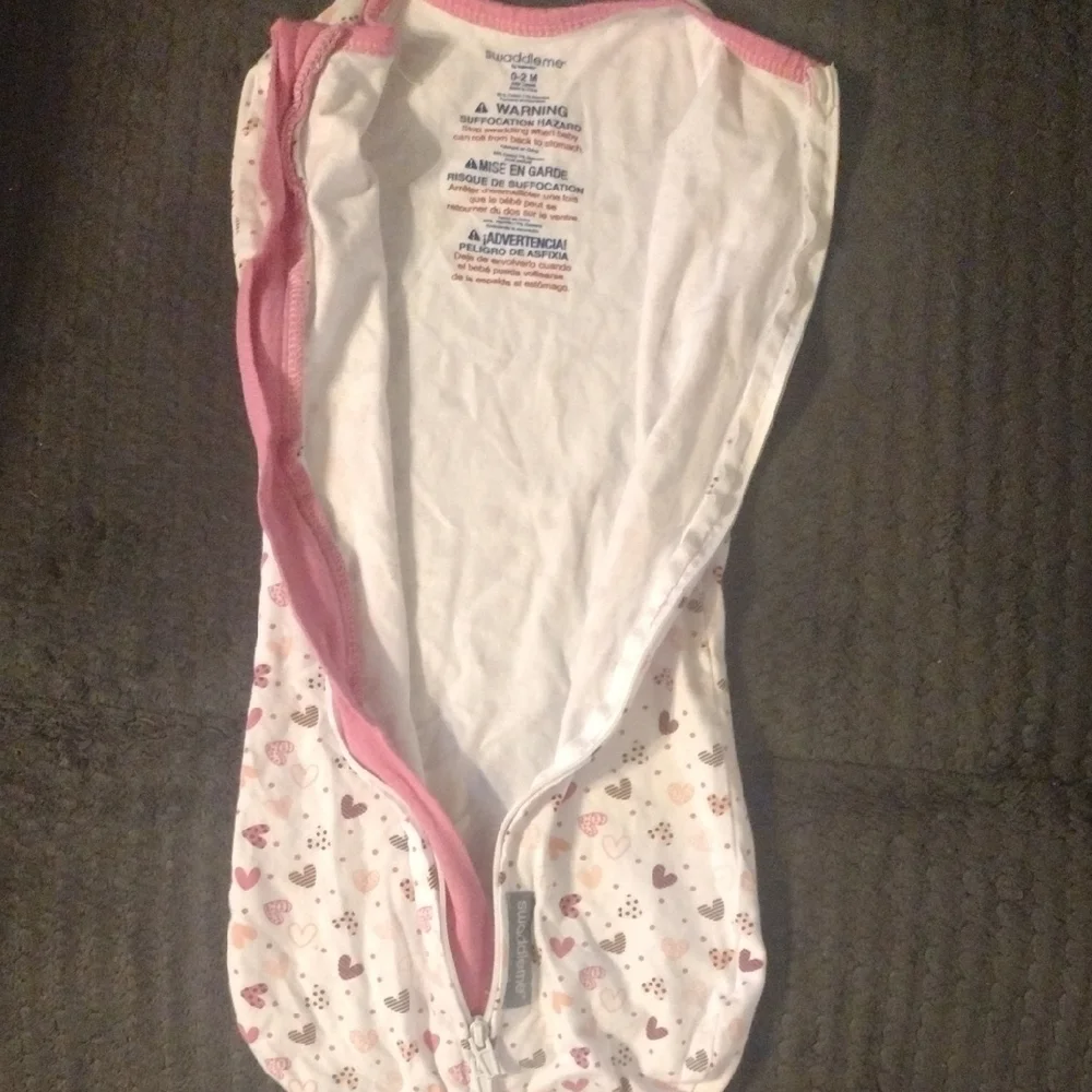 SwaddleMe Pink and White Baby Bodysuit